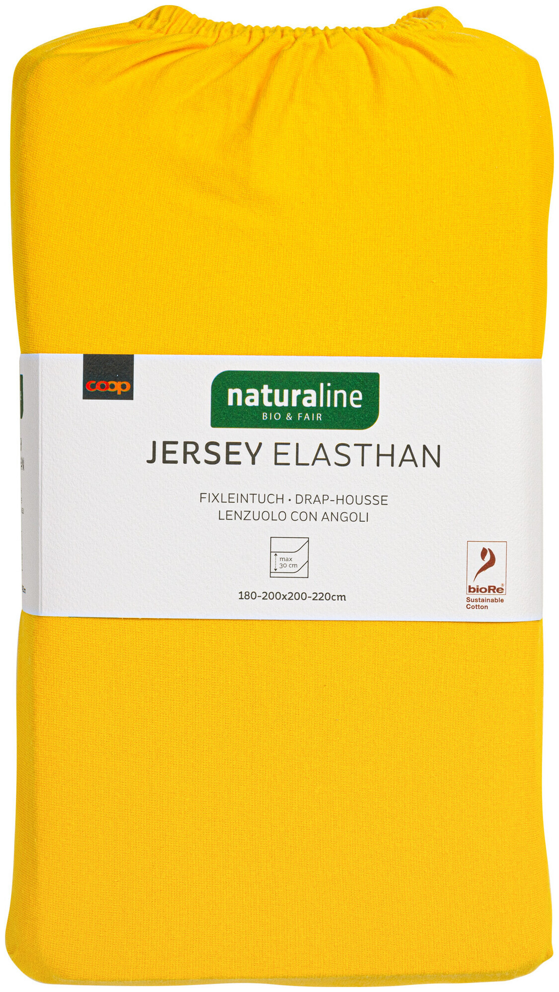 Image of Naturaline Textil Bio Fixl. Jersey EA 180x200 gelb