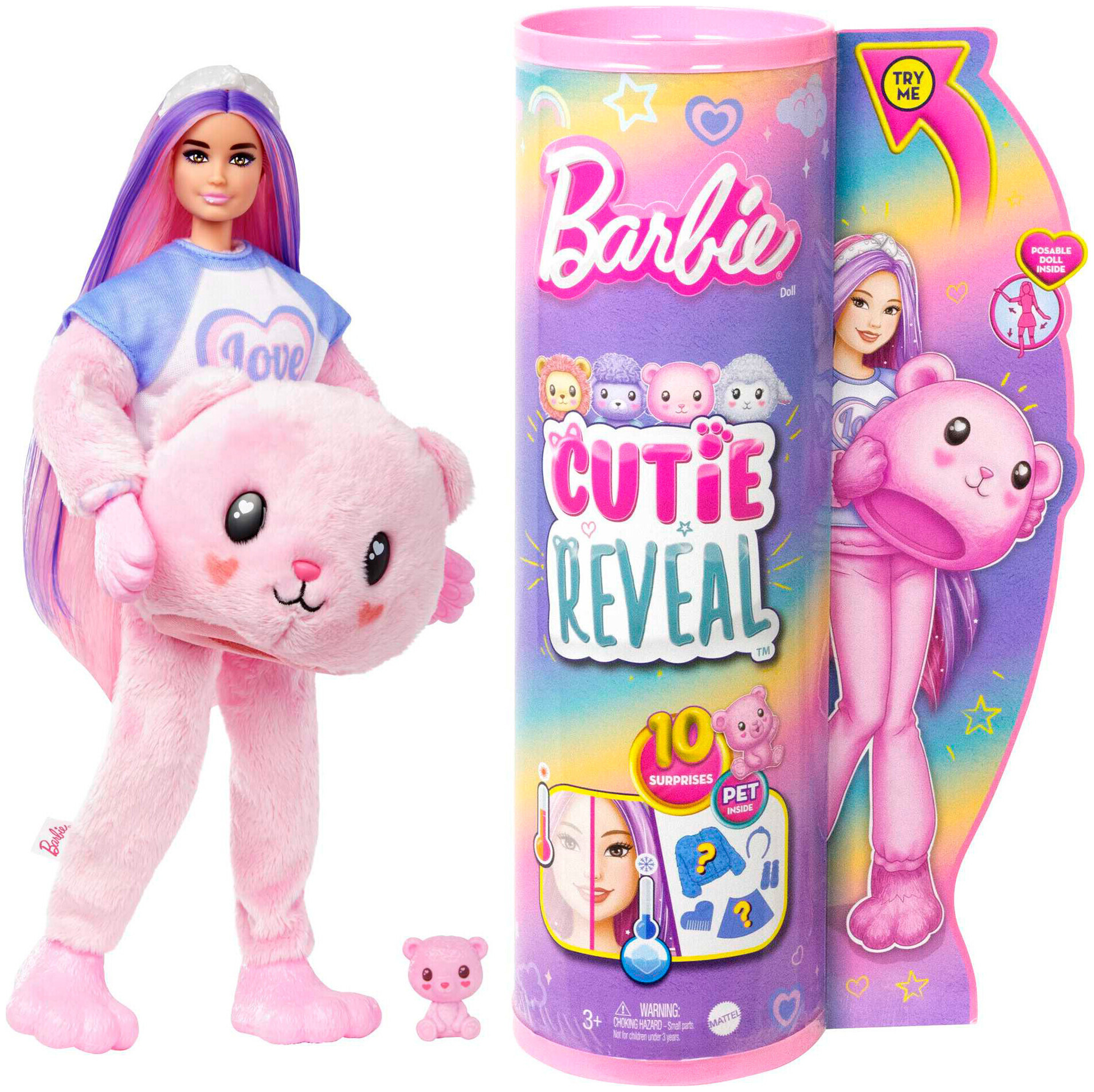 Image of Barbie Cutie Reveal Cozy Cute Tees Teddy