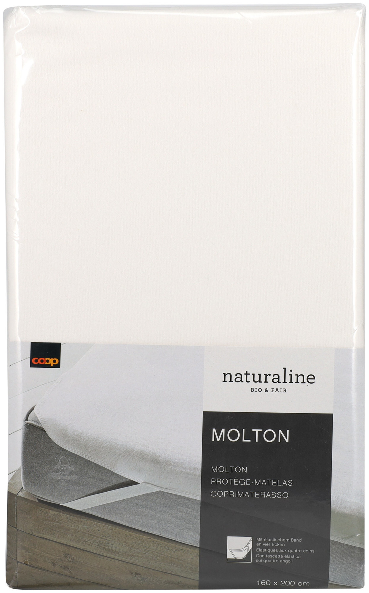 Image of Naturaline Textil Naturaline Molton 160x200cm Weiss