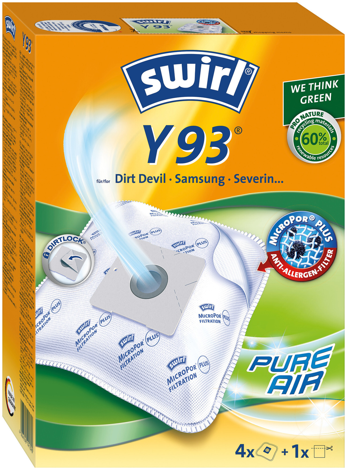 Image of Swirl Staubfilterbeutel Y93 MicroPor Plus AirSpace
