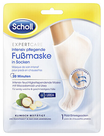 Image of Scholl Expert Care intensiv pflegende Fussmaske Macadamiaöl