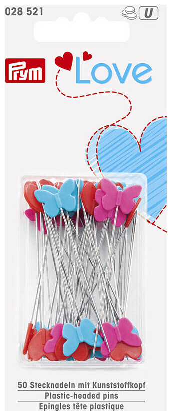 Image of Prym Love Stecknadeln Schmetterling 0.60 x 50 mm 50 Stk. Kunststoff