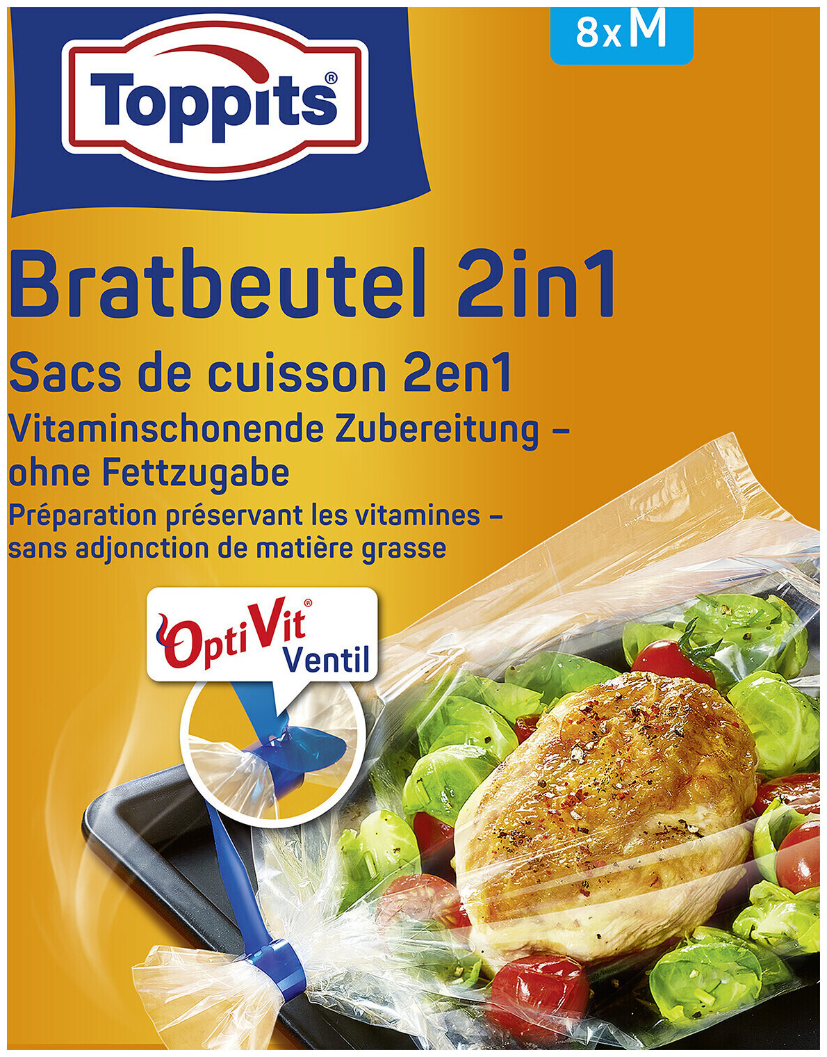 Image of Toppits Bratbeutel 2 in 1 (8 Stück)