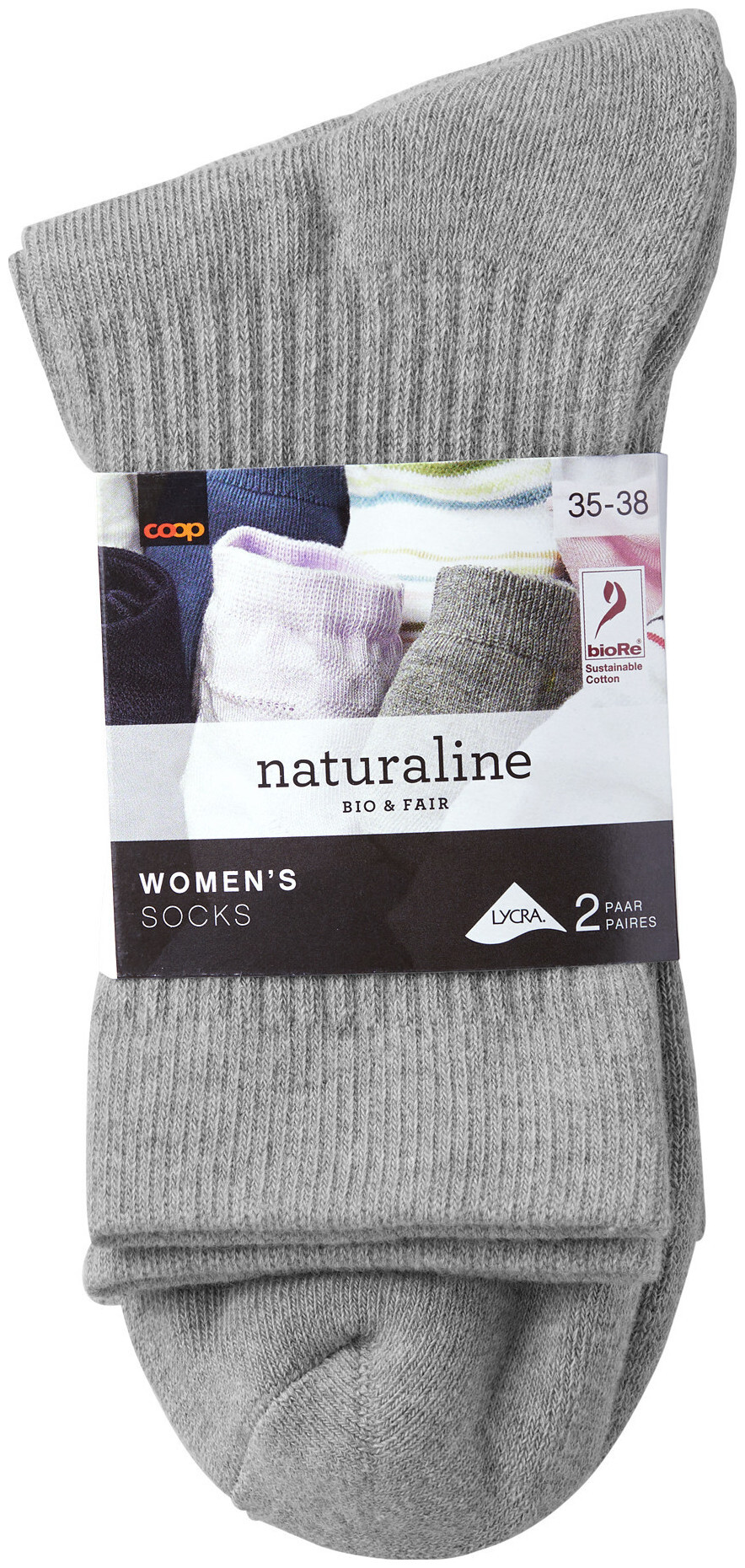 Image of Naturaline Textil Naturaline Damen Sportsocken Duo Grau 35 - 38