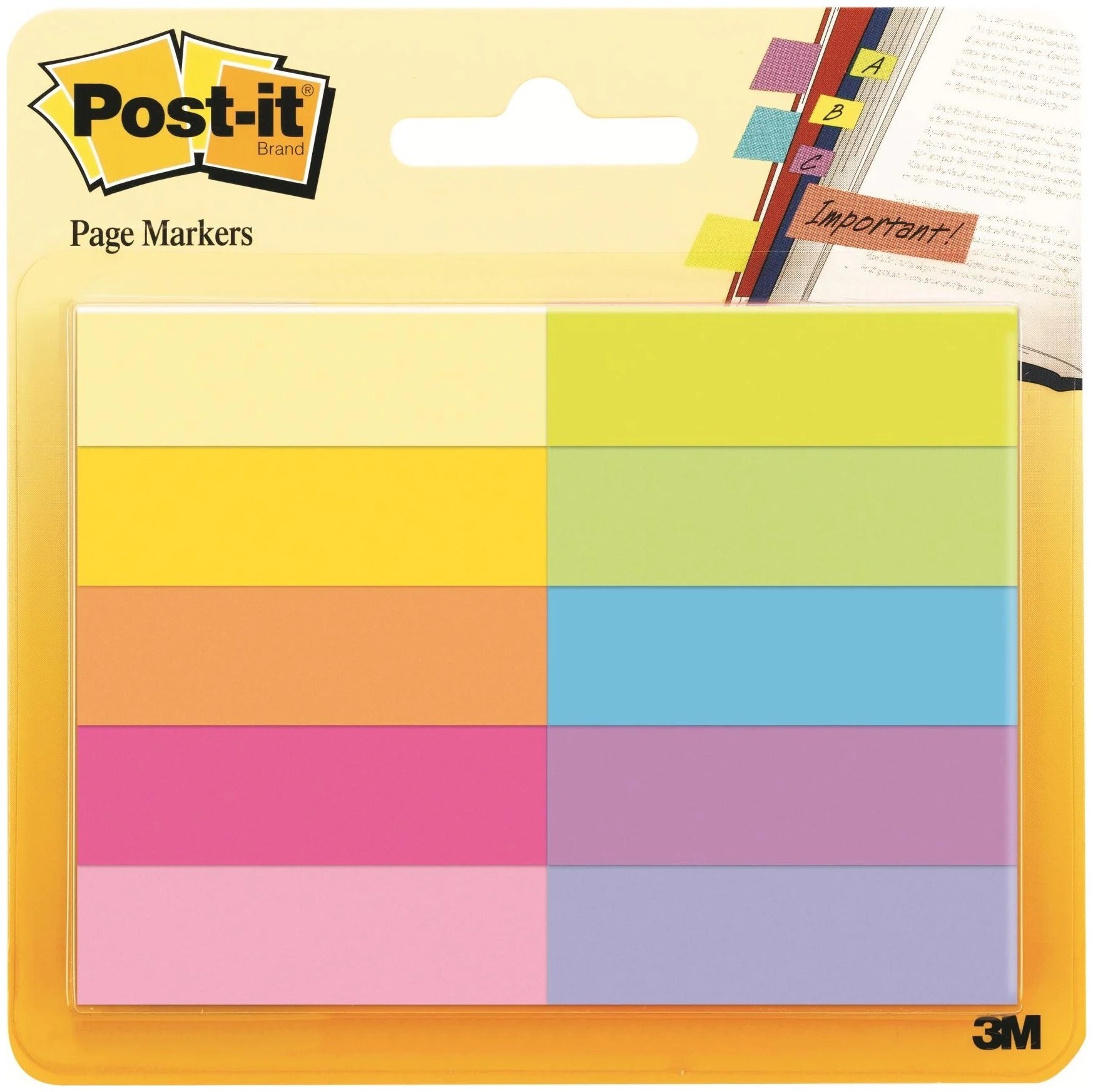 Image of Post-it 670-10Ab Papier Marker assortiert 15 mm x 50 mm