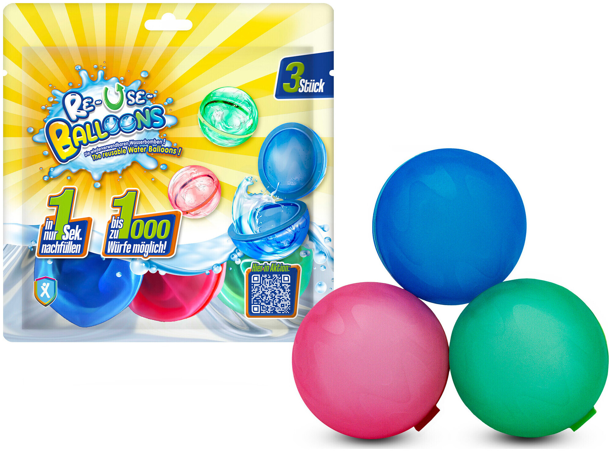 Image of Xtrem Toys+Sports Xtrem Re-Use Balloons, 6er-Set