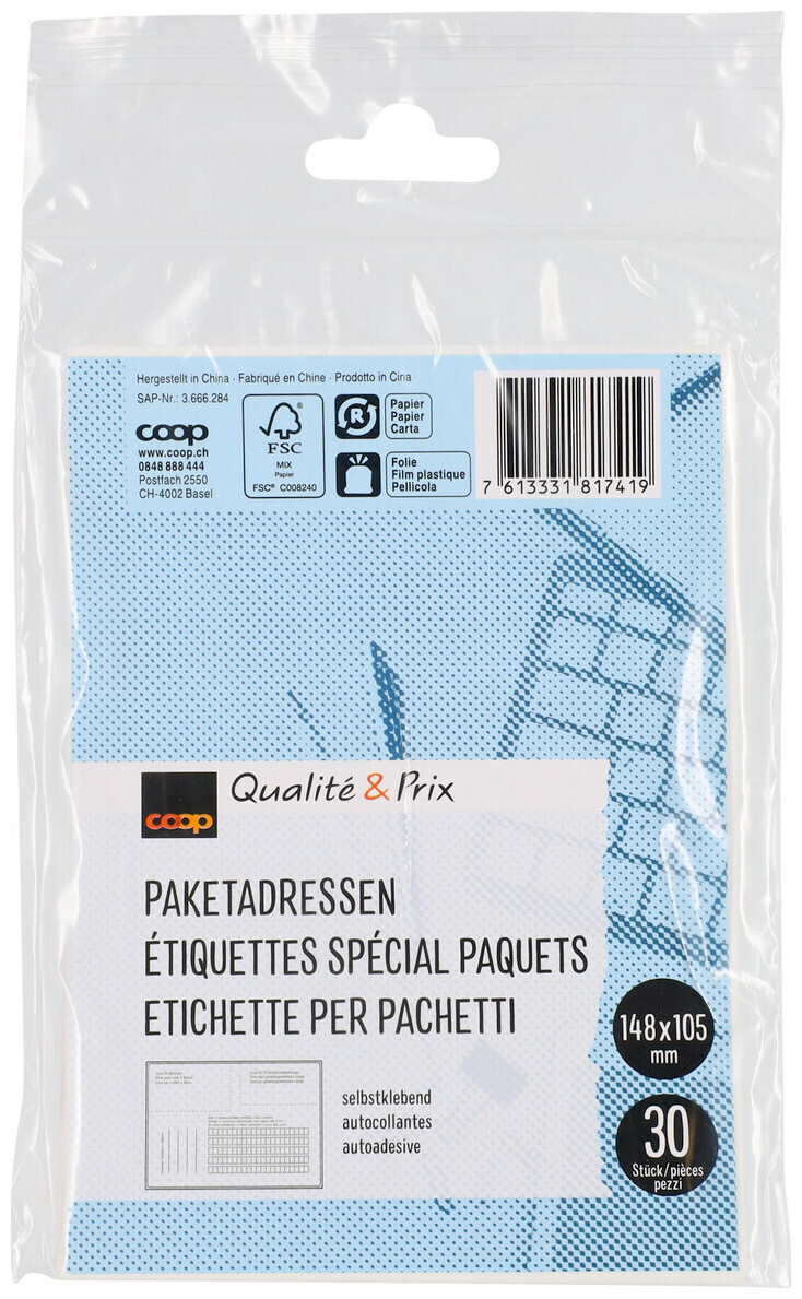 Image of Preisimage-EM Qualité&Prix Selbstklebe-Paketadressen