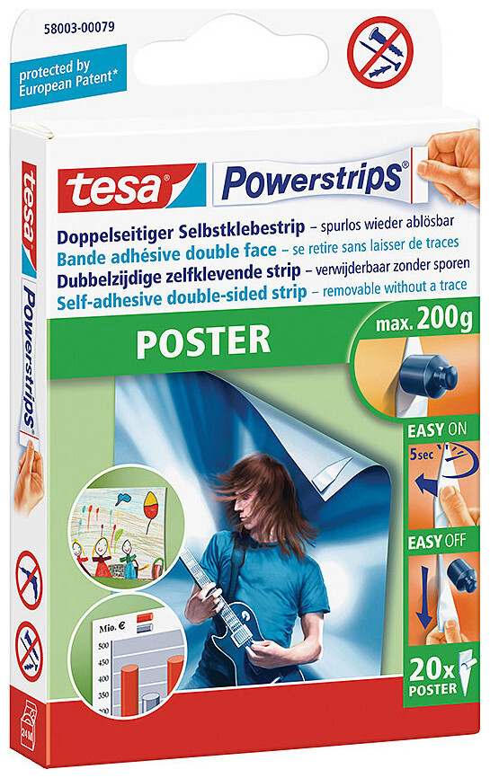 Image of Tesa Poster-Strips weiss 20 Stück