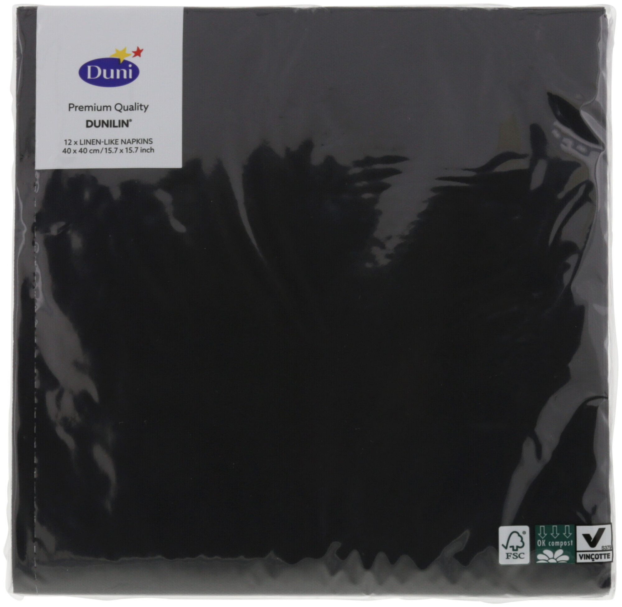 Image of Duni Serviette Dunisoft 40x40cm schwarz