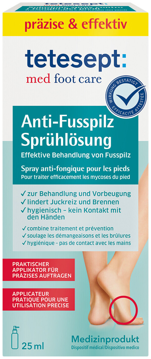 Image of tetesept med foot care Anti-Fusspilz Sprühlösung 25 ml