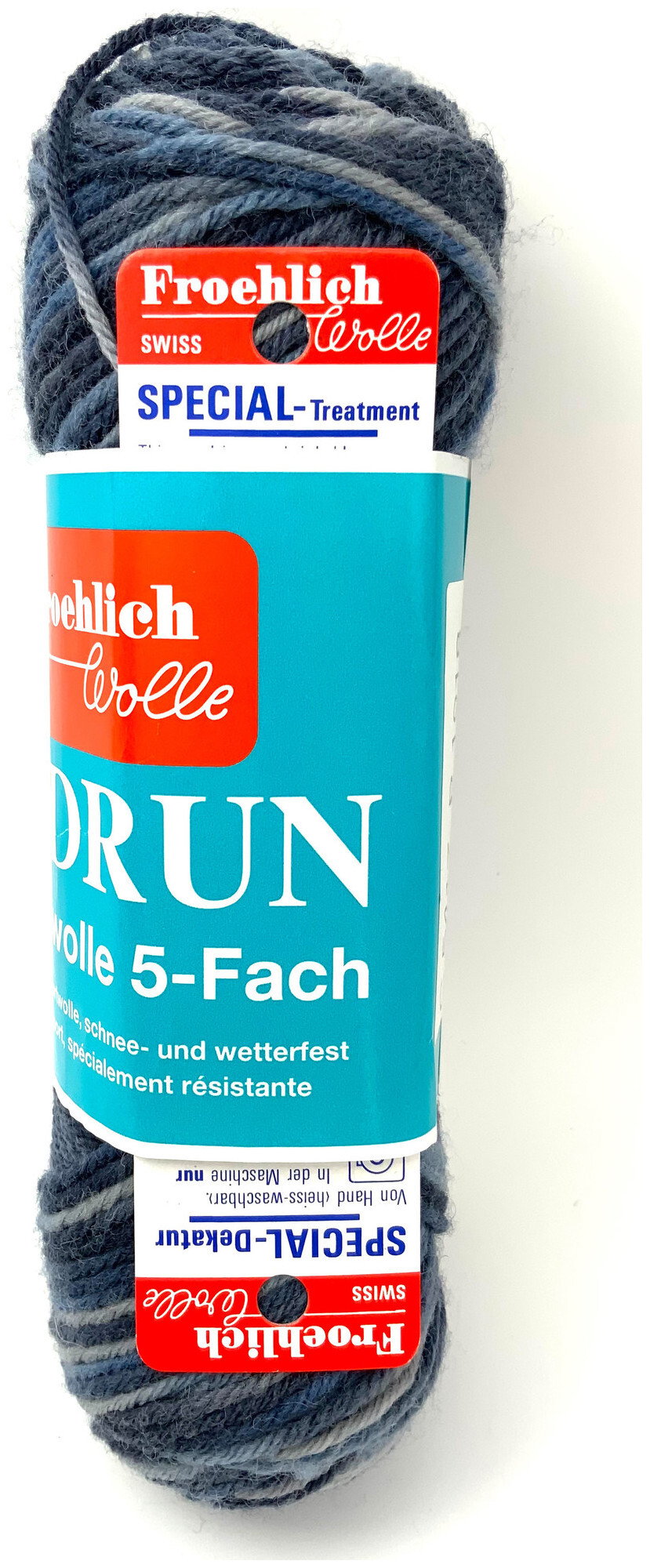 Froehlich Sedrun 5417 Fil pour chaussettes de sport bleu mix 50g