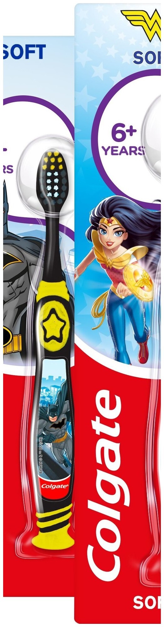 Image of Colgate Wonder Woman / Batman 6+ Jahre Weich Kinder Zahnbürste