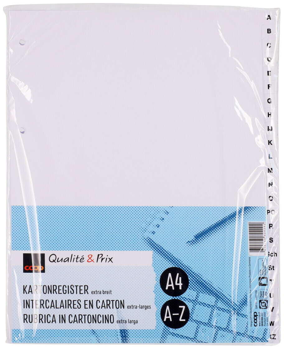 Image of Coop Qualité&Prix Kartonregister A4 extra-breit A-Z