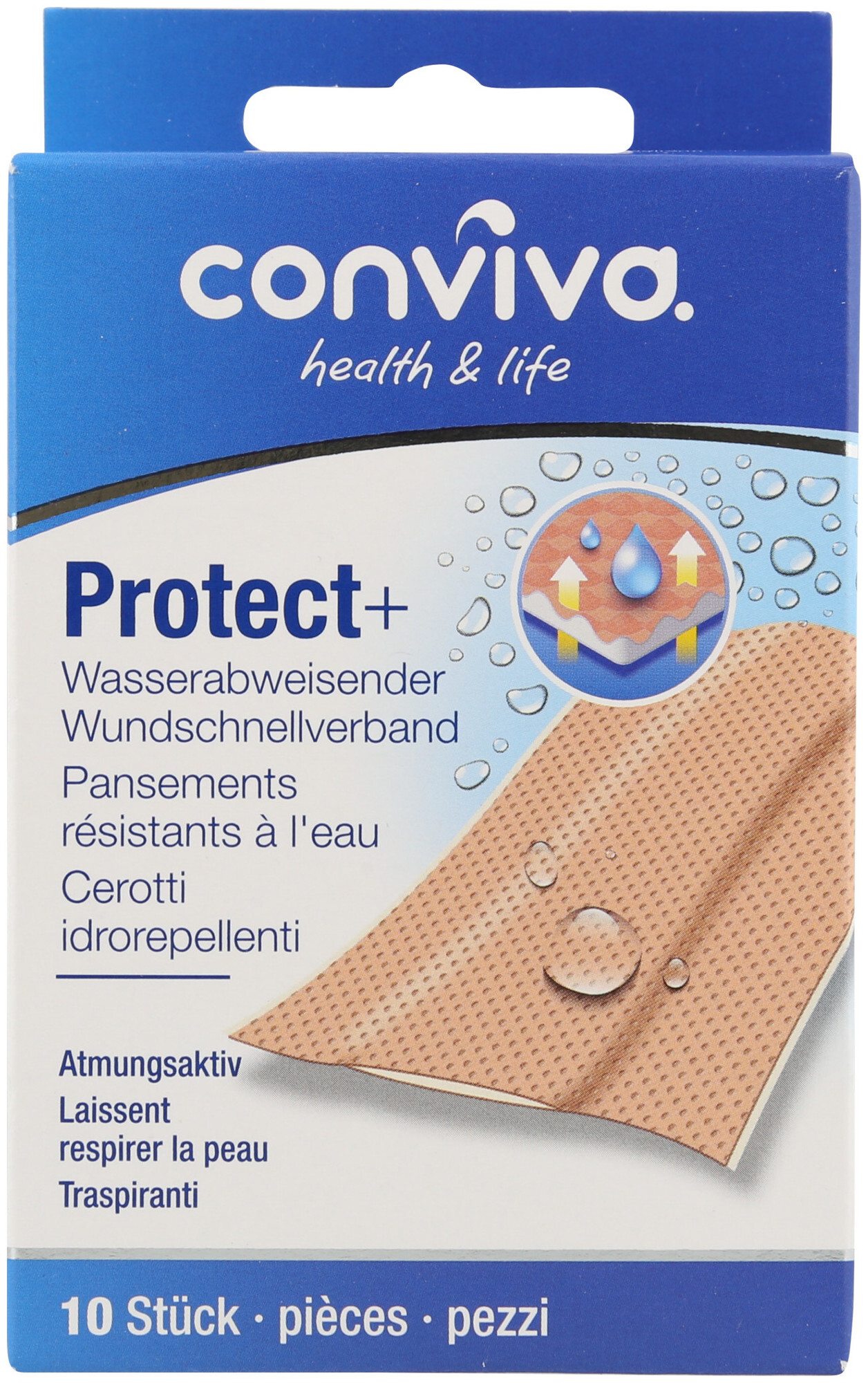 Image of conviva Wasserabweisender Wundschnellverband 10 Stück