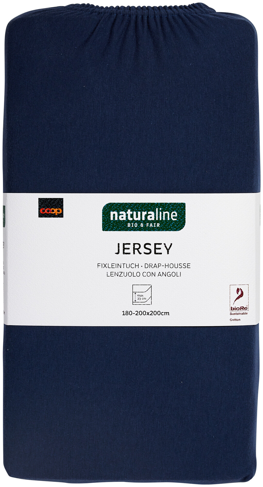 Image of Naturaline Textil Bio Fixl. Jersey 180x200 hellblau