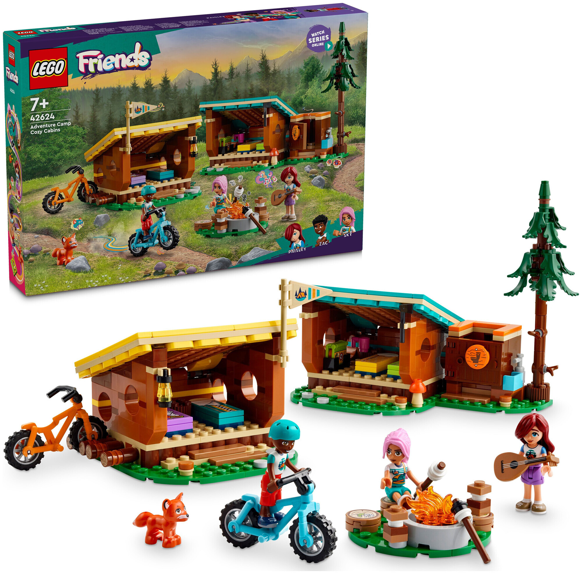 Image of Lego Friends Lego® Friends 42624 Gemütliche Hütten im Abenteuercamp