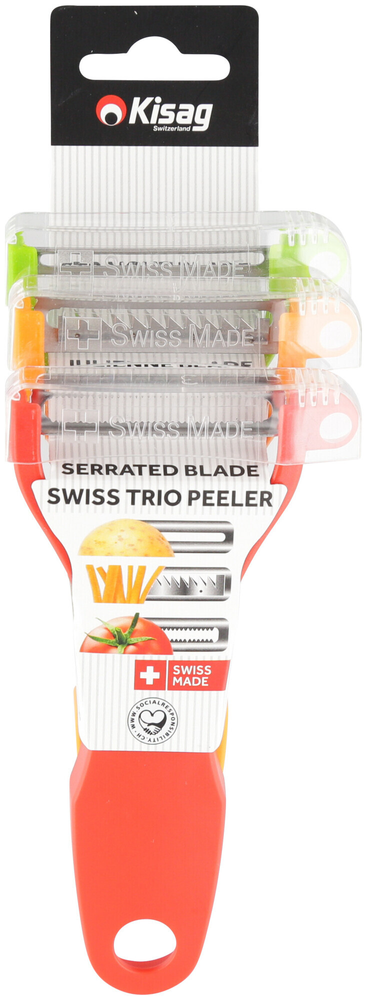 Image of Kisag Sparschäler 3er Set Tomate, Julienne & Universal