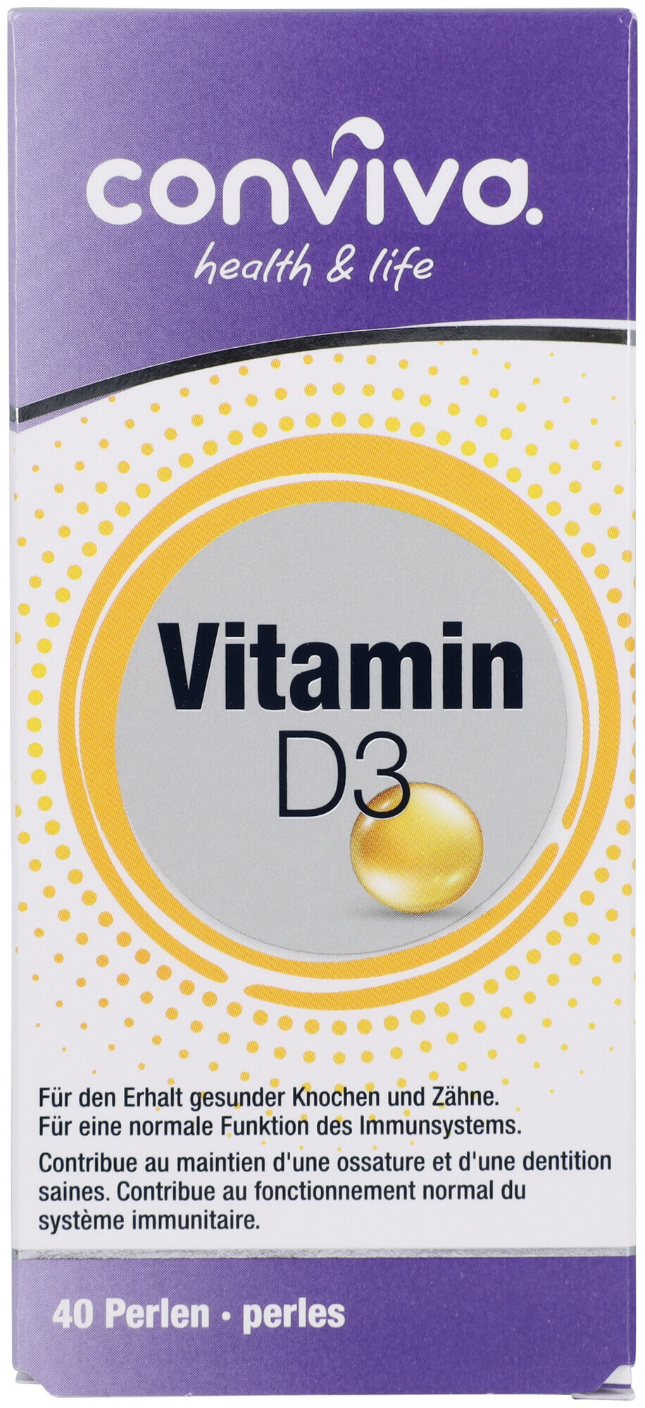 Image of conviva Vitamin D3 Perlen 40 Stück