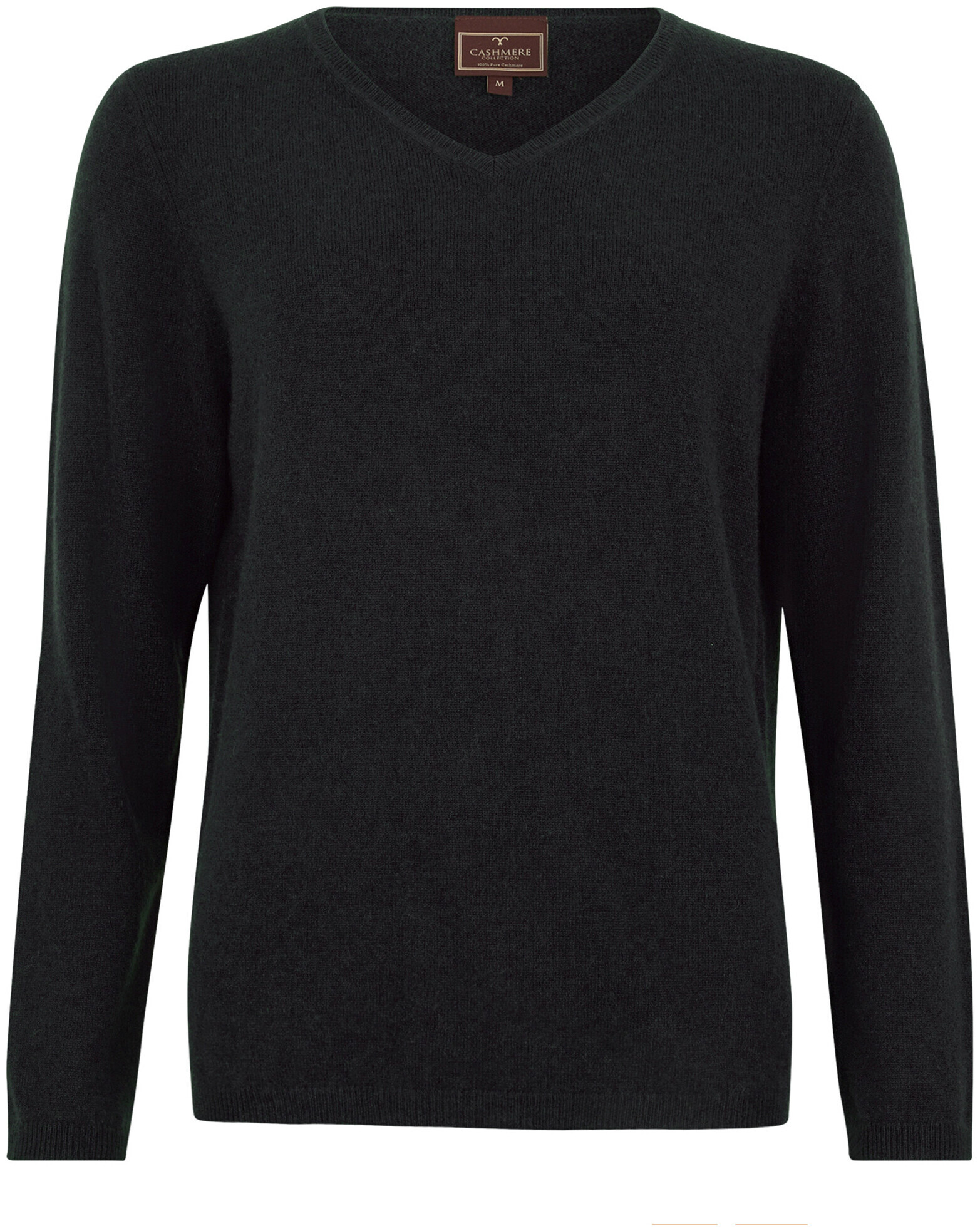 Image of Cashmere Damen Pullover V-Ausschnitt schwarz L