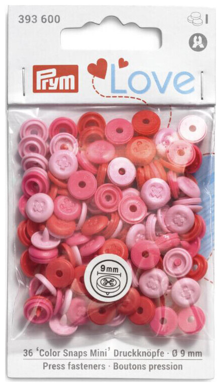 Prym Love Druckknopf Color Snaps rosa 9 mm 36 Stk.