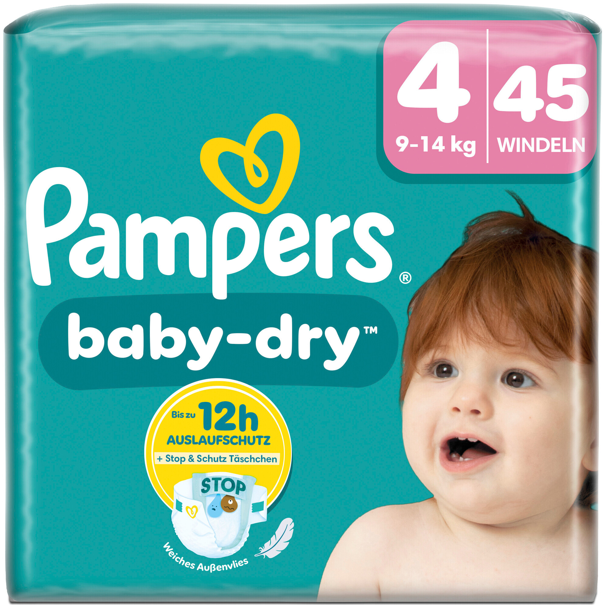 Image of Pampers Baby Dry Grösse 4 Maxi 9-14kg 45 Stück