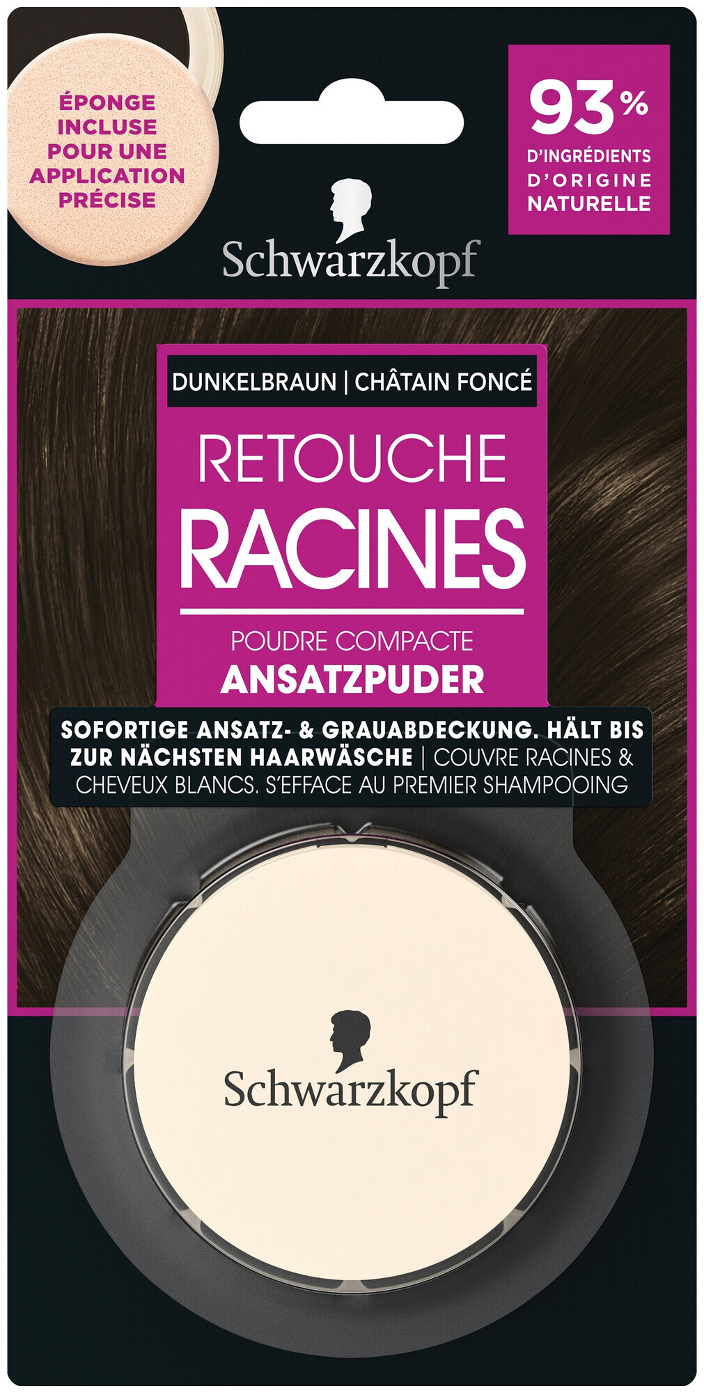 Image of Schwarzkopf Retouche Racines Ansatzpuder Dunkelbraun