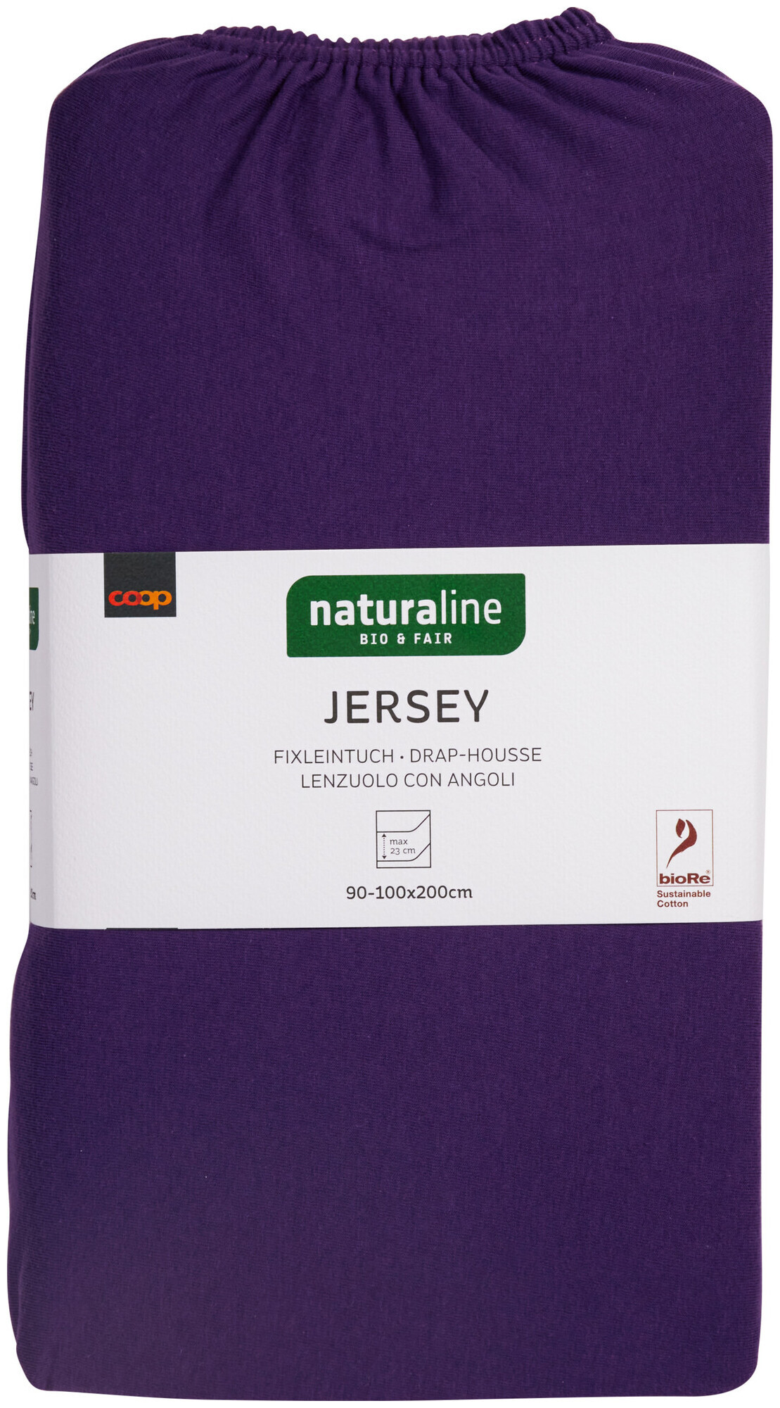 Image of Naturaline Textil Bio Fixl. Jersey 90x200 violet