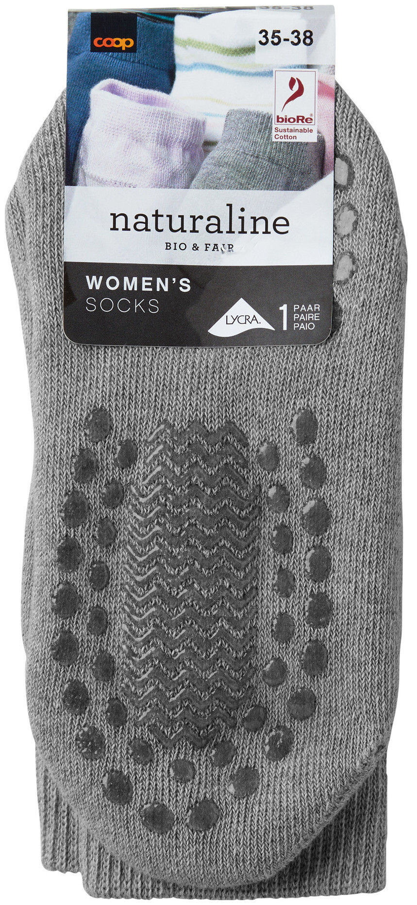 Image of Naturaline Textil Naturaline Damen Socken ABS Grau 35 - 38