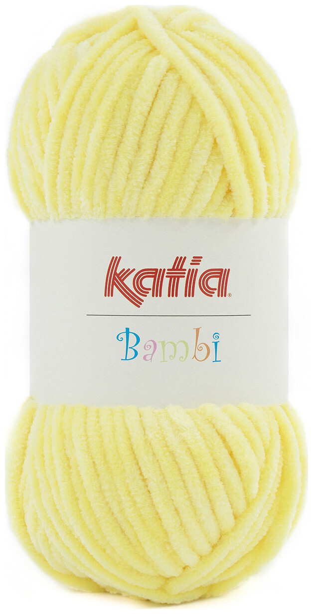 Image of Katia Bambi 329 Chenillegarn gelb 100g