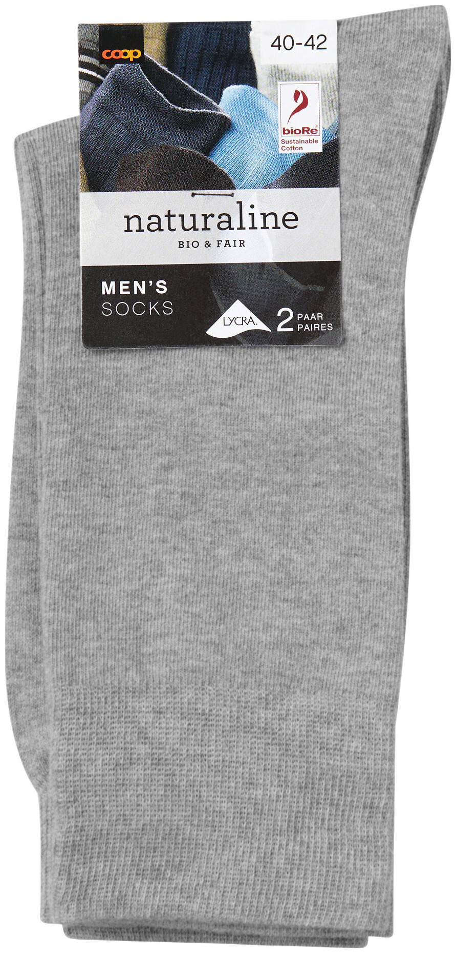 Image of Naturaline Textil Naturaline Herren Socken Glatt Duo Hellgrau 40 - 42