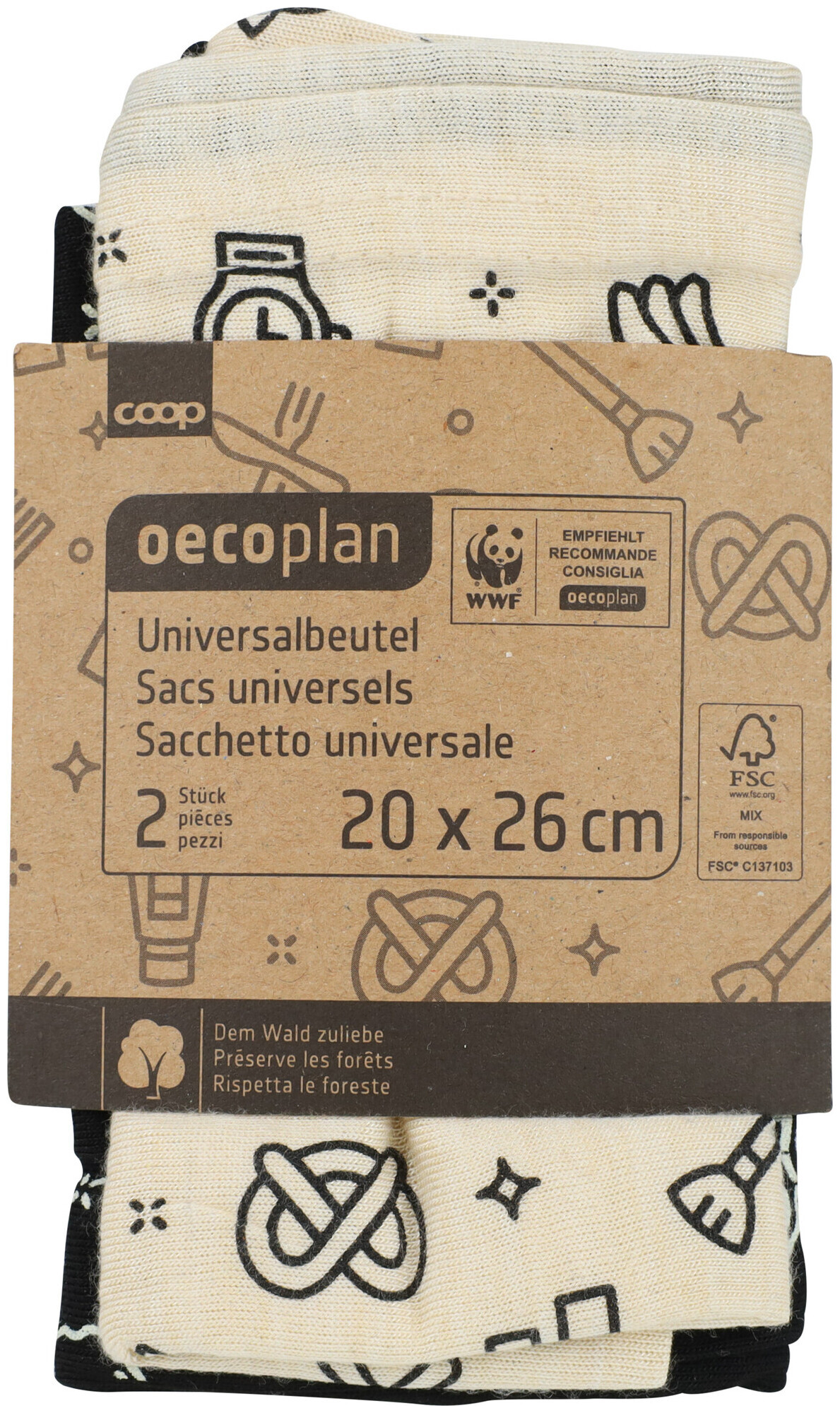 Image of Oecoplan Universalbeutel 20x26cm 2St