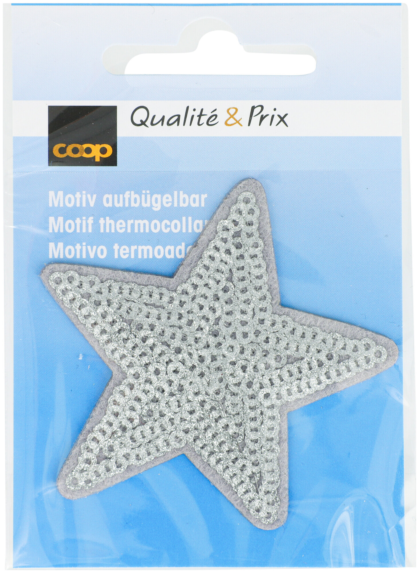 Image of Coop Applikation Stern aus Pailetten silber