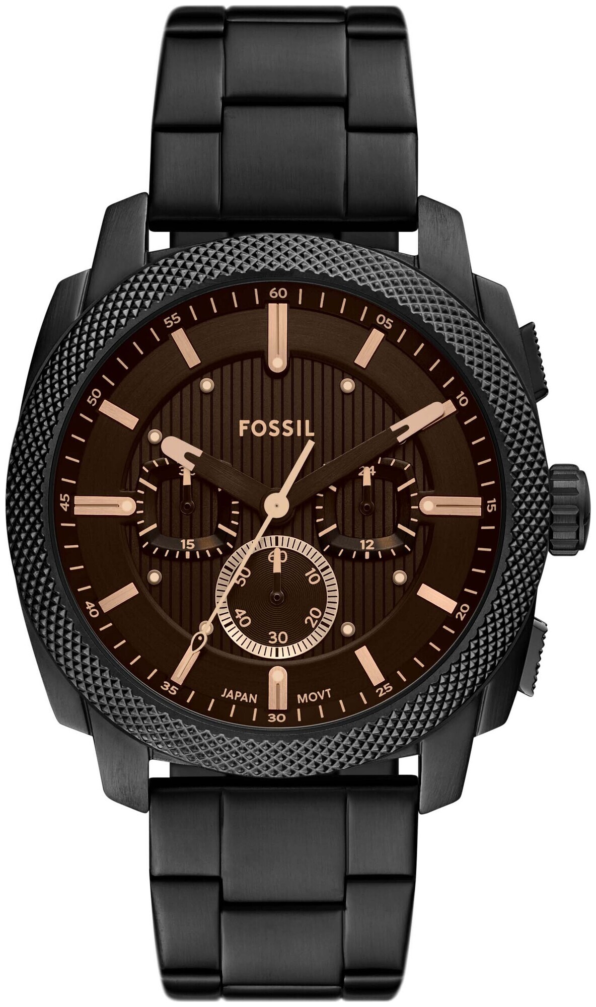 Fossil Herren Machine UHR aus Edelstahl Schwarz