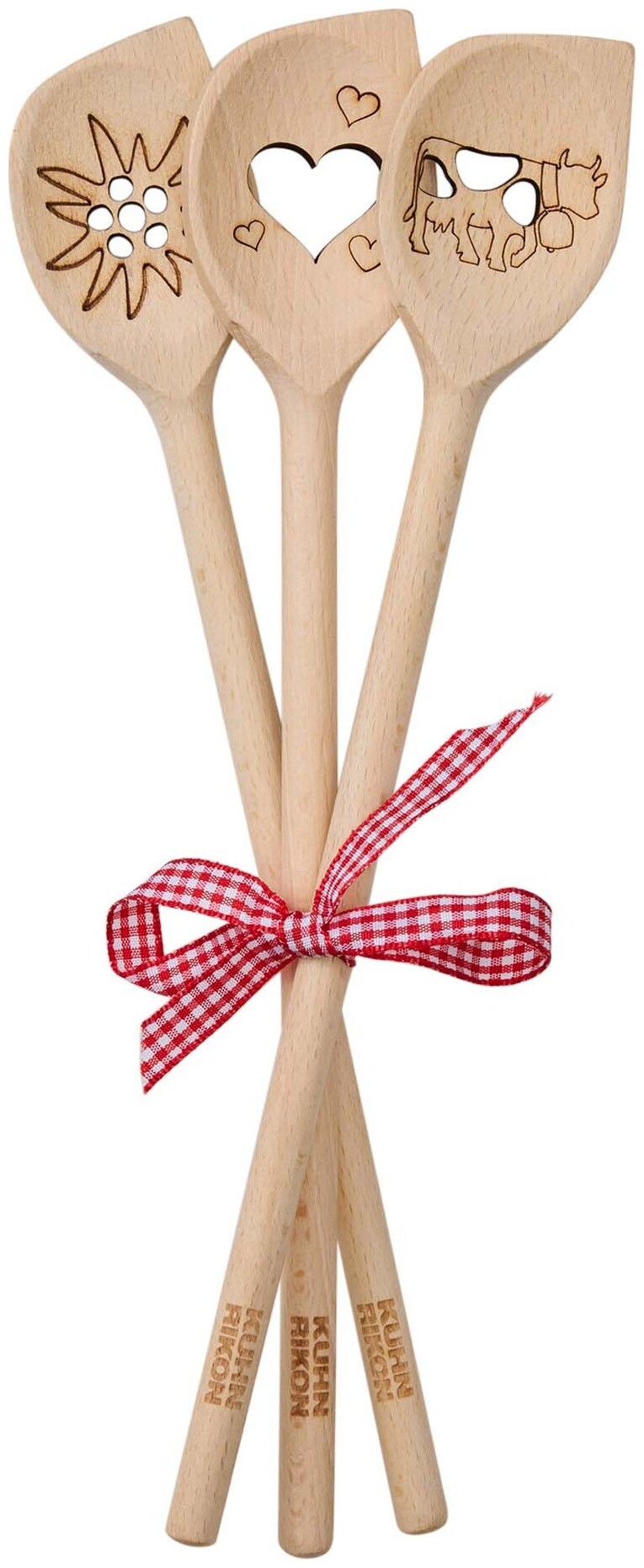 Lot de cuillères en bois de hêtre Kuhn Rikon 3 pièces