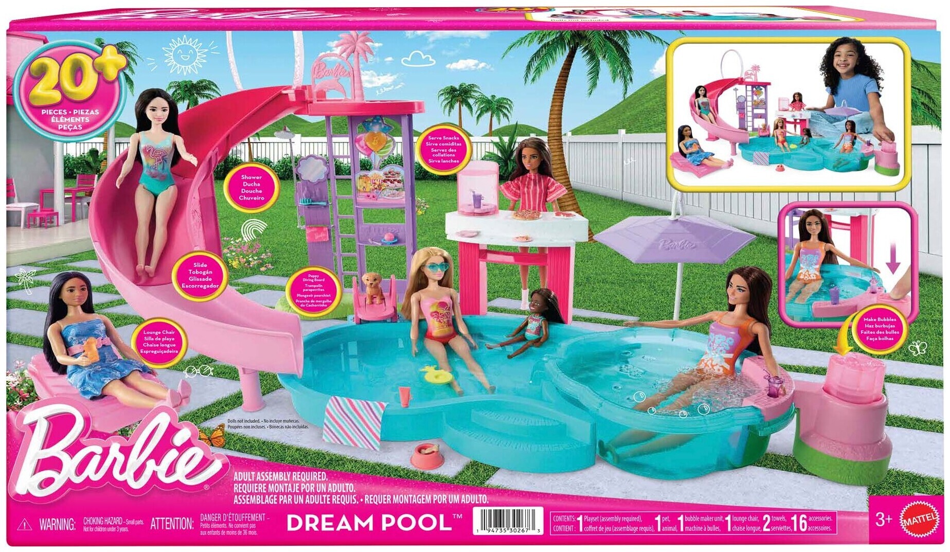 Barbie – Coffret Piscine de Rêve