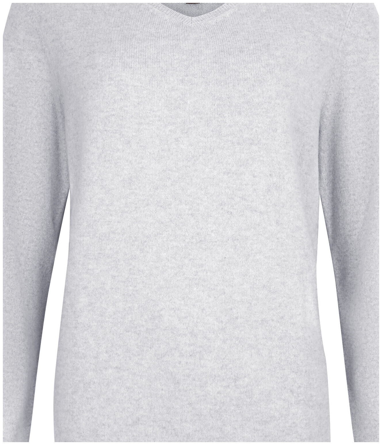 Image of Cashmere Damen Pullover V-Ausschnitt hellgrau L