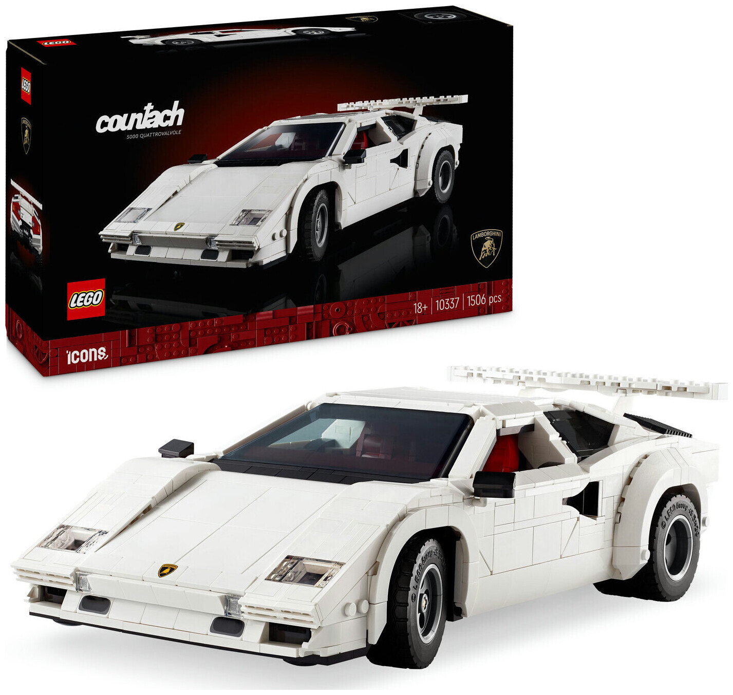 Image of LEGO® Icons Lamborghini Countach 5000 Quattrovalvole 10337