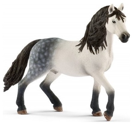 Image of Schleich Horse Club Andalusier Hengst (1 Stück, Weiss, Schwarz)