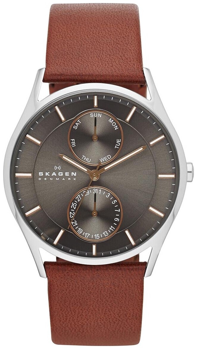 Skagen Uhr Holst Multifunktionswerk Leder braun