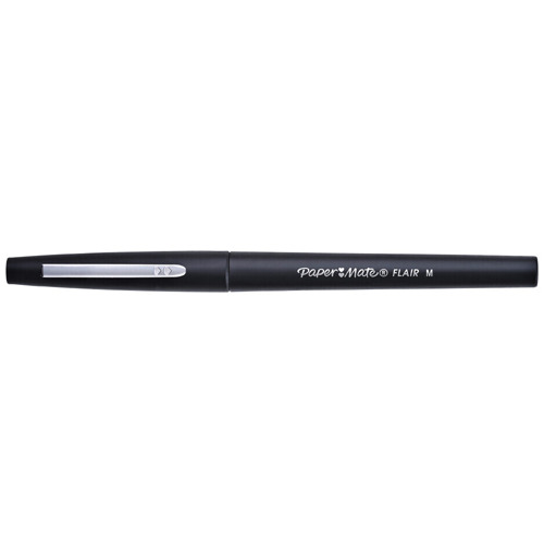 Paper Mate Nylon Flair Filzstift (Schwarz, 1 Stück)
