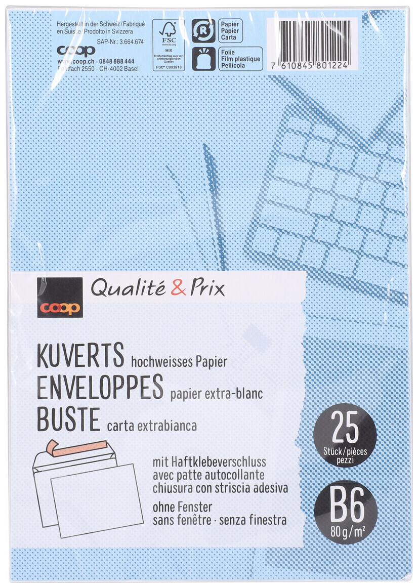 Image of Preisimage-EM Qualité&Prix Kuvert B6 25 Stück