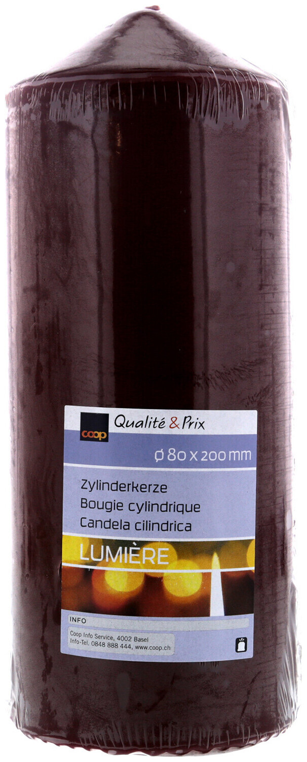 Image of Inhouse Zylinderkerze 80x200 bordeaux