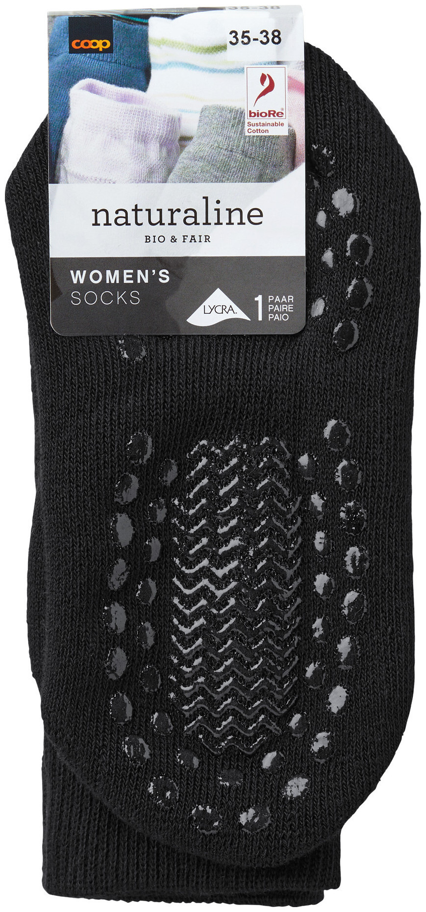 Image of Naturaline Textil Naturaline Damen Socken ABS Schwarz 35 - 38