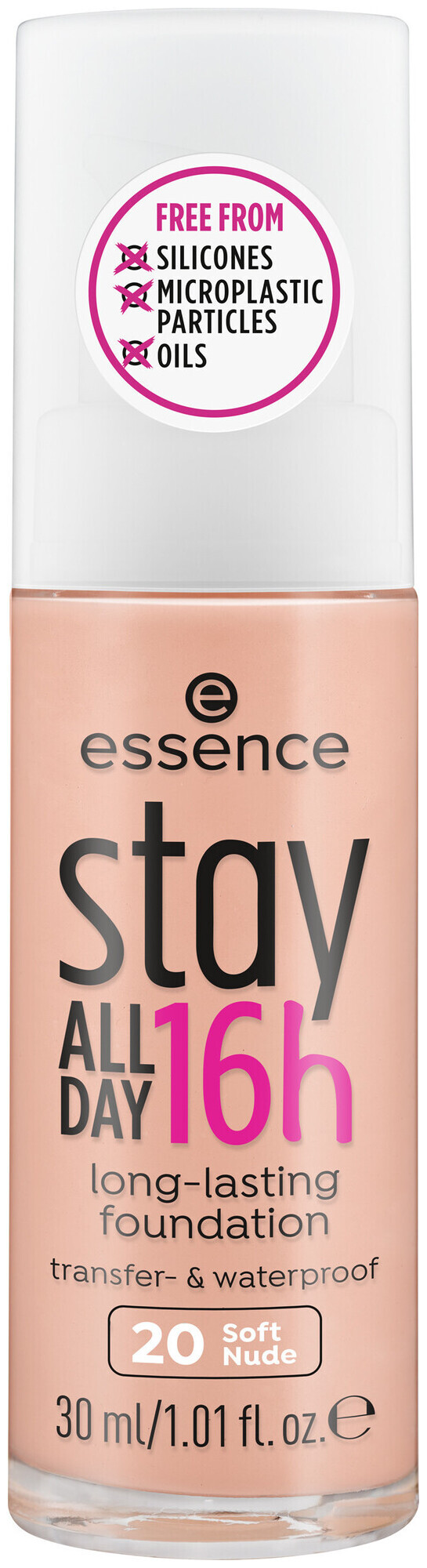 Image of essence stay ALL DAY 16h long-lasting Foundation 20 Soft Nude 30 ml