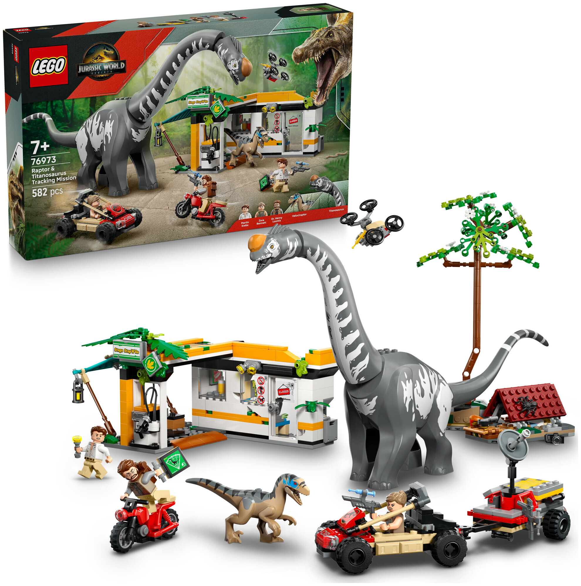 Lego Jurassic World Lego Jurassic World 76973 Raptor & Titanosaurus: Große Fährtensuche 7+ Jahre