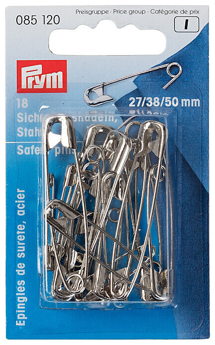 Image of Prym Sicherheitsnadeln silber Nr. 0-3 27/38/50 mm 18 Stk. Stahl