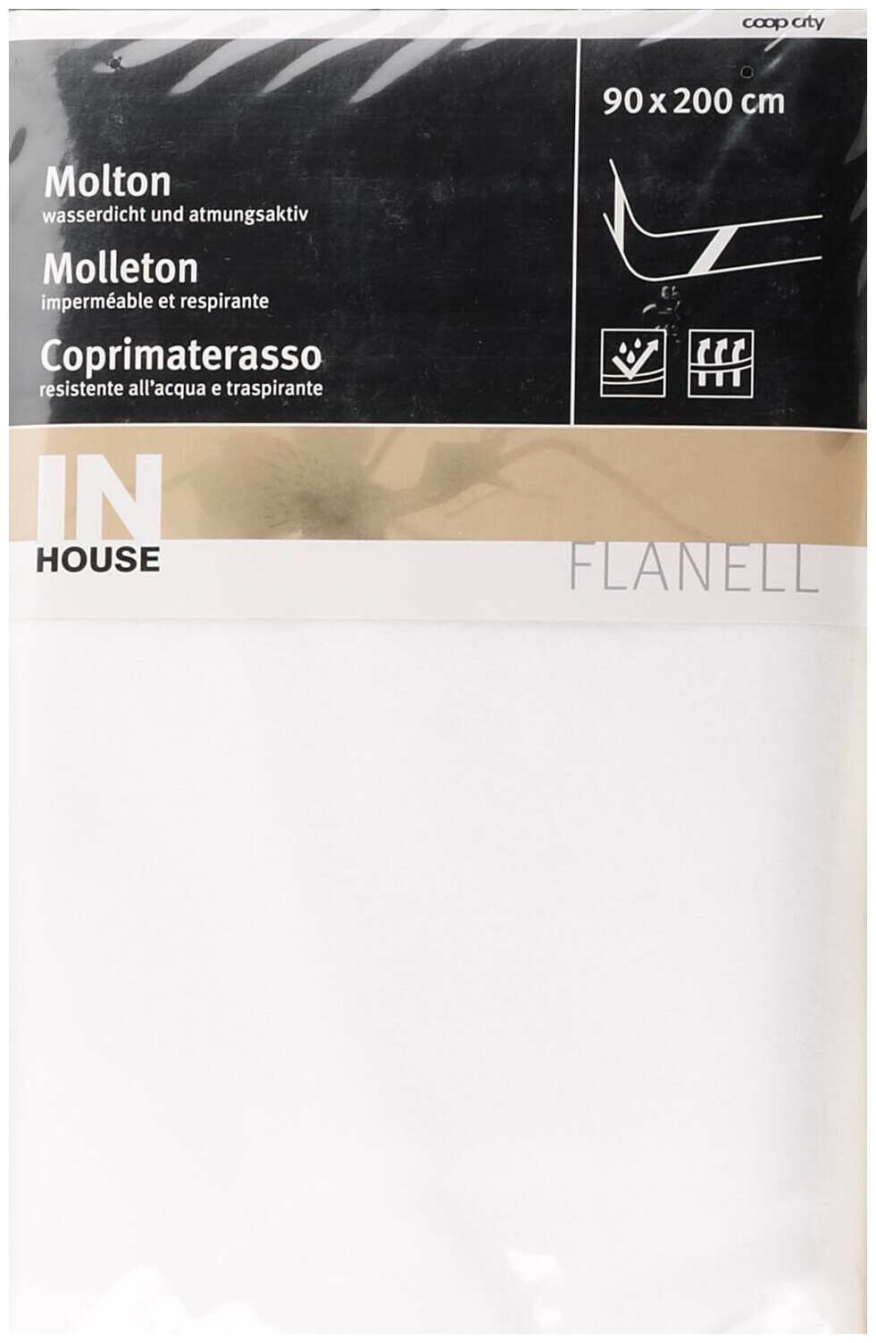 Image of Inhouse Flanell Auflage 90x200cm Weiss