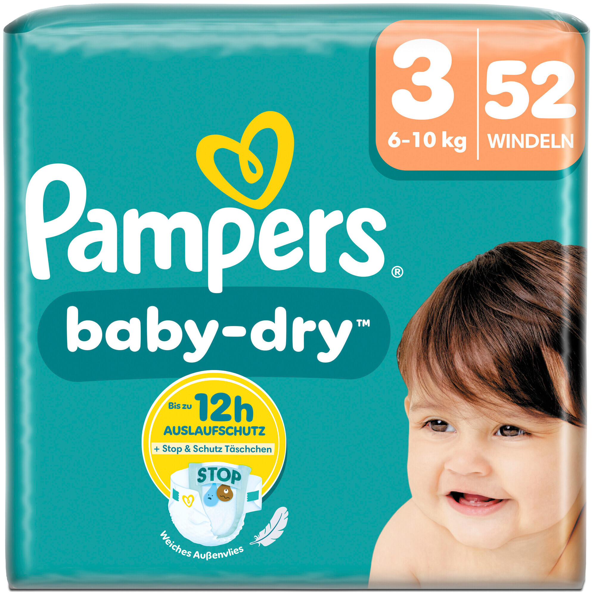 Image of Pampers Baby Dry Grösse 3 Midi 6-10kg 52 Stück