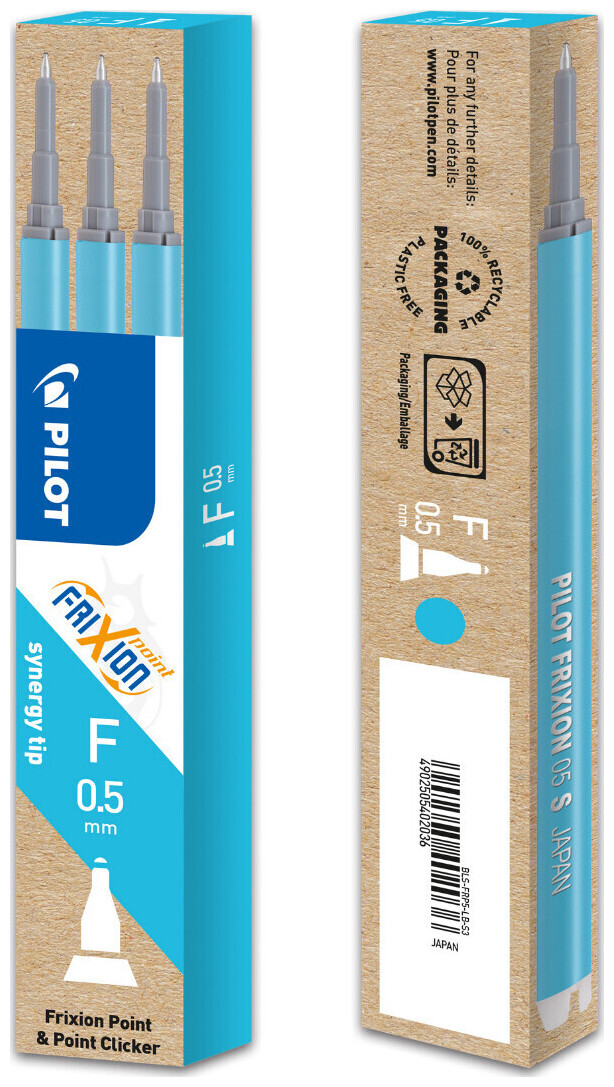 Image of Pilot Frixion 0.5 Ersatzminen hellblau 3Stk