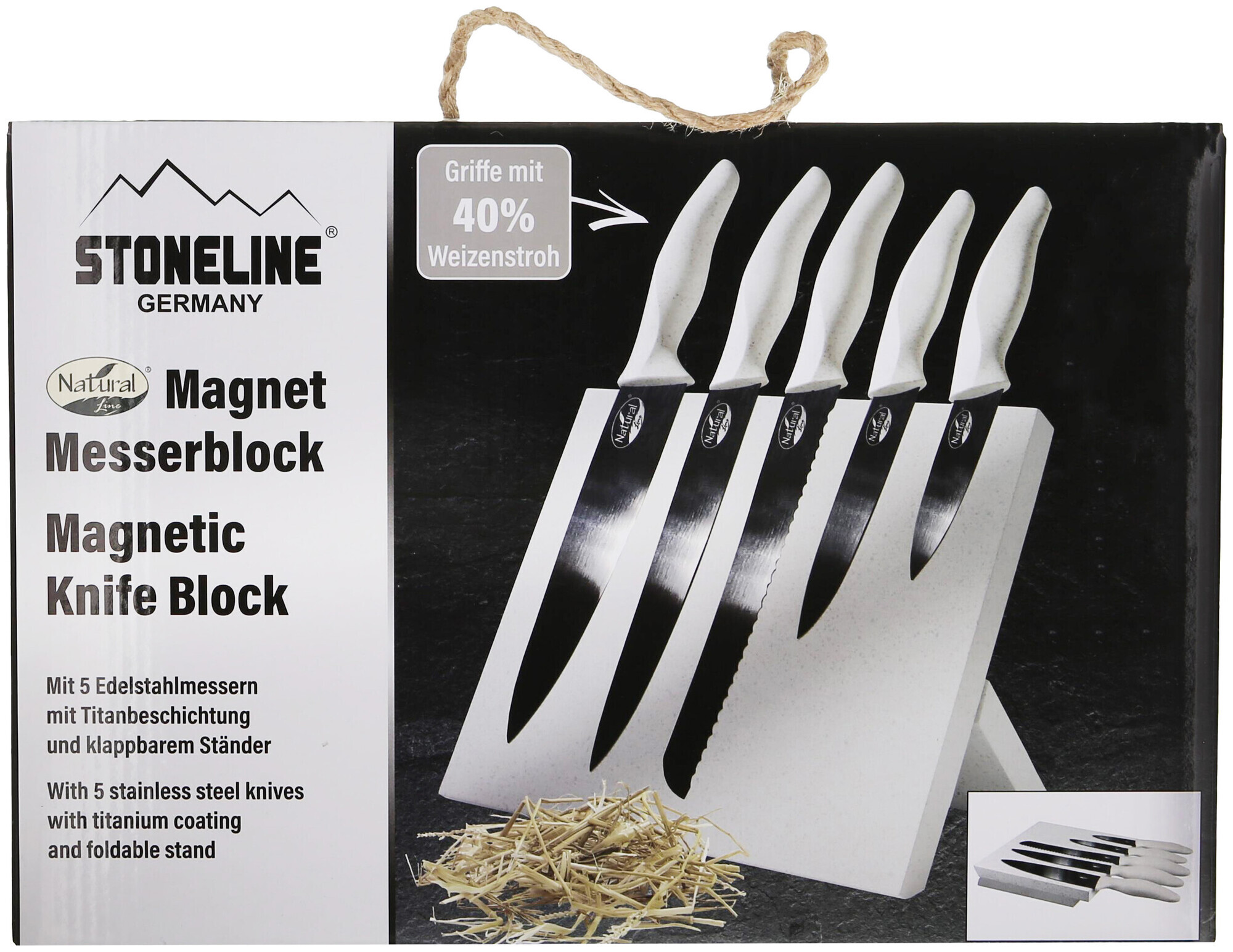 Stoneline Messerset mit Messerblock 6-teilig